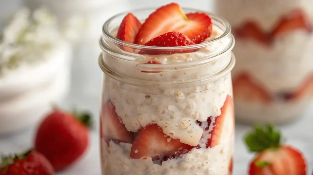 Strawberry Vanilla Overnight Oats Spring Meal Prep