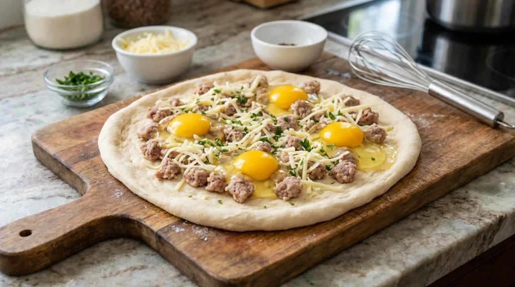 Breakfast Pizza With Eggs