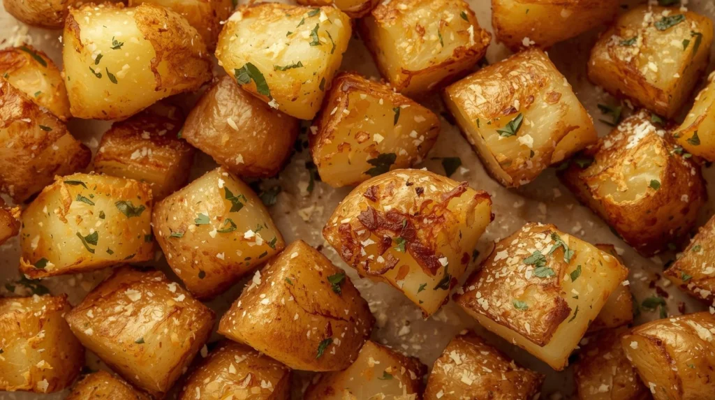 Garlic Parmesan Air Fryer Roasted Potatoes