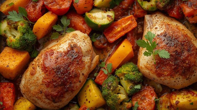 Spiced Sheet Pan Moroccan Chicken And Vegetables (3)