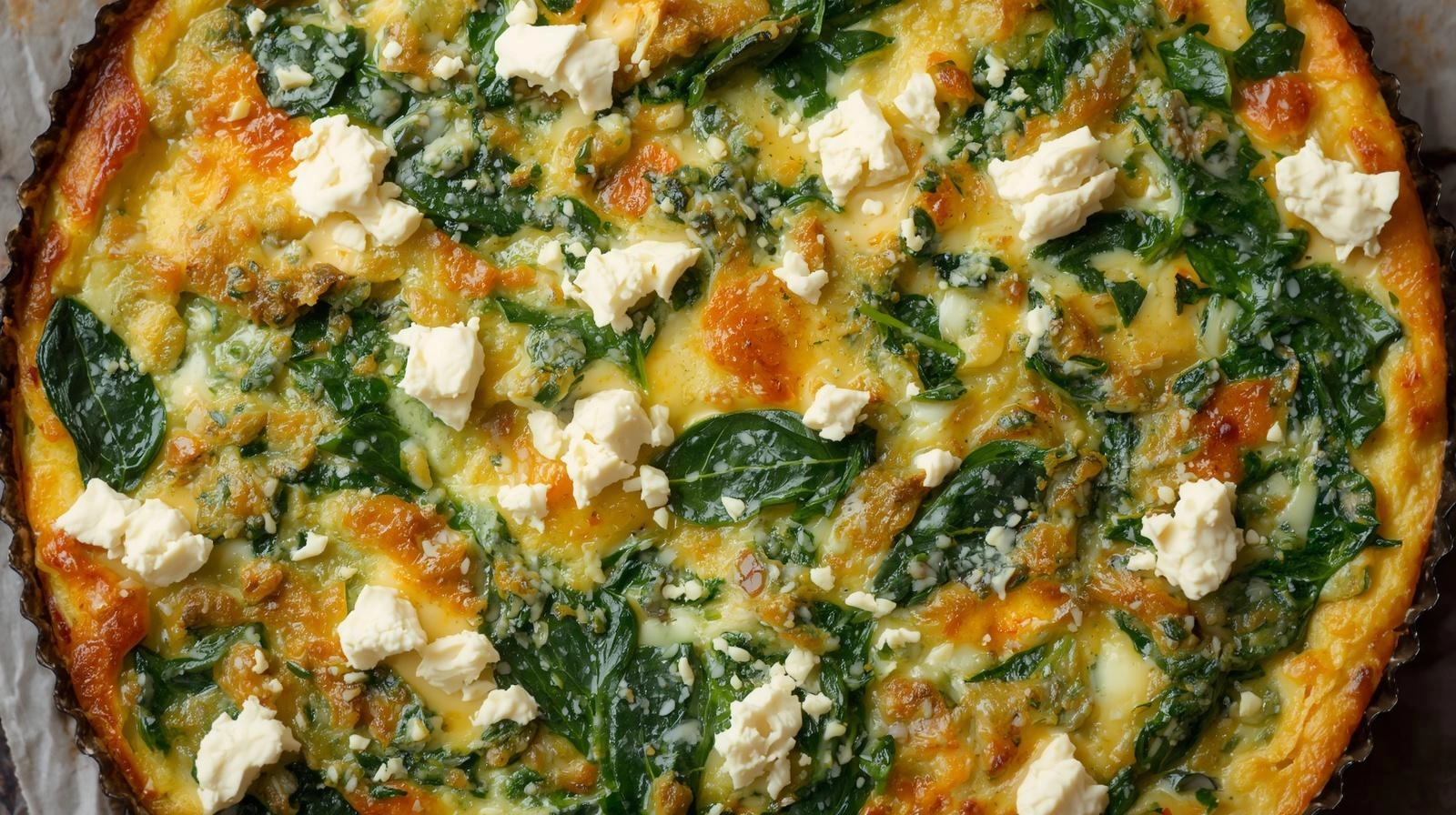 spinach feta frittata