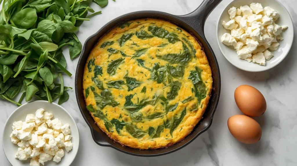 spinach feta frittata