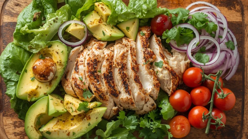 grilled chicken avocado salad ingredients