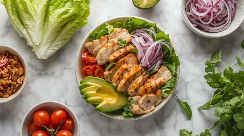 grilled chicken avocado salad