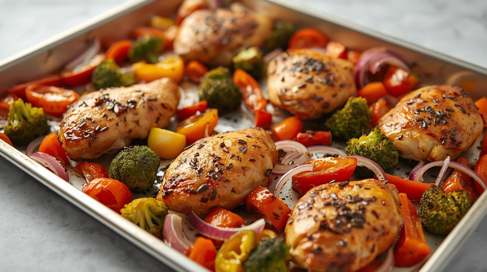 sheet pan chicken and veggies