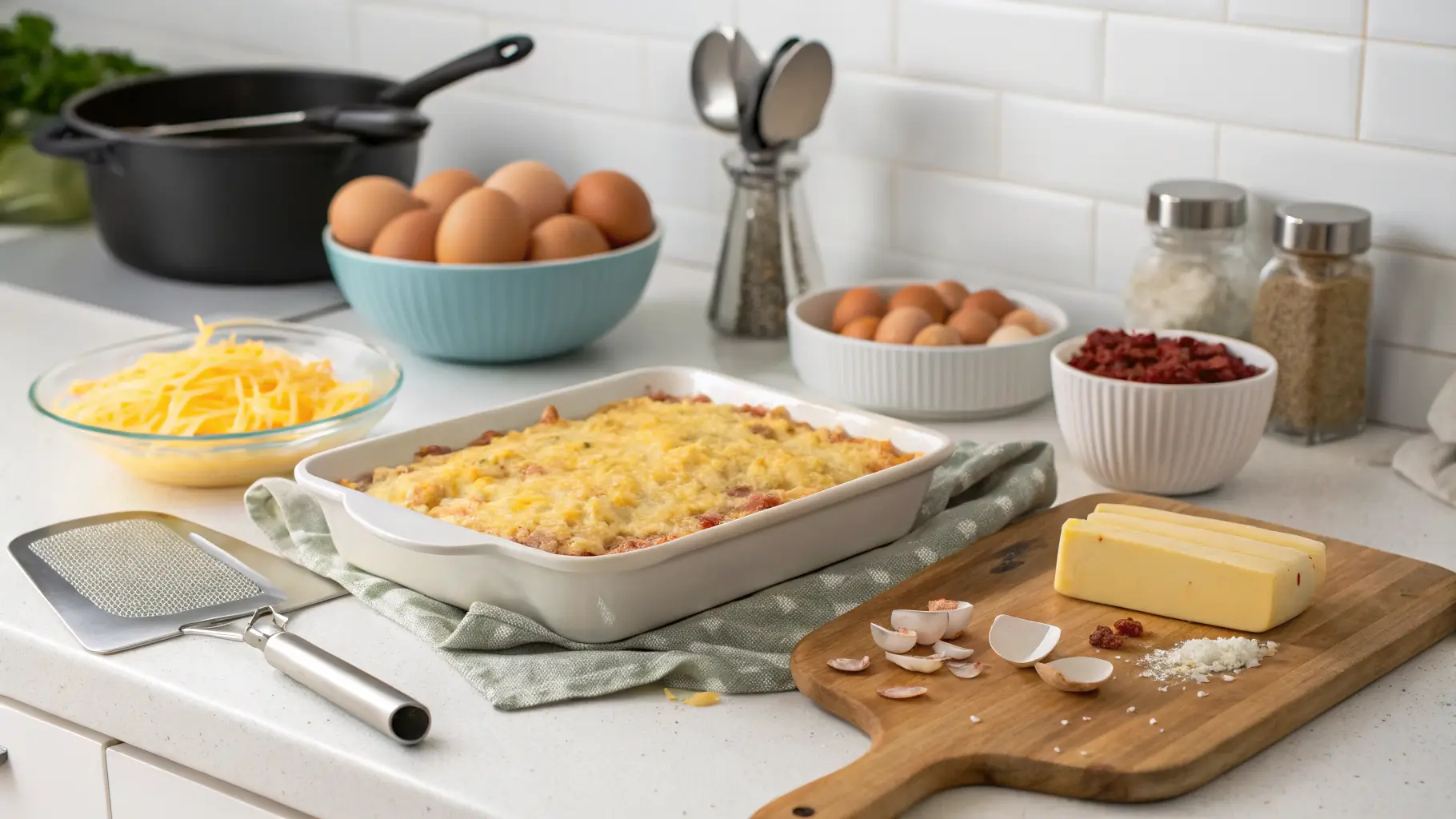 hashbrown egg casserole steps 1