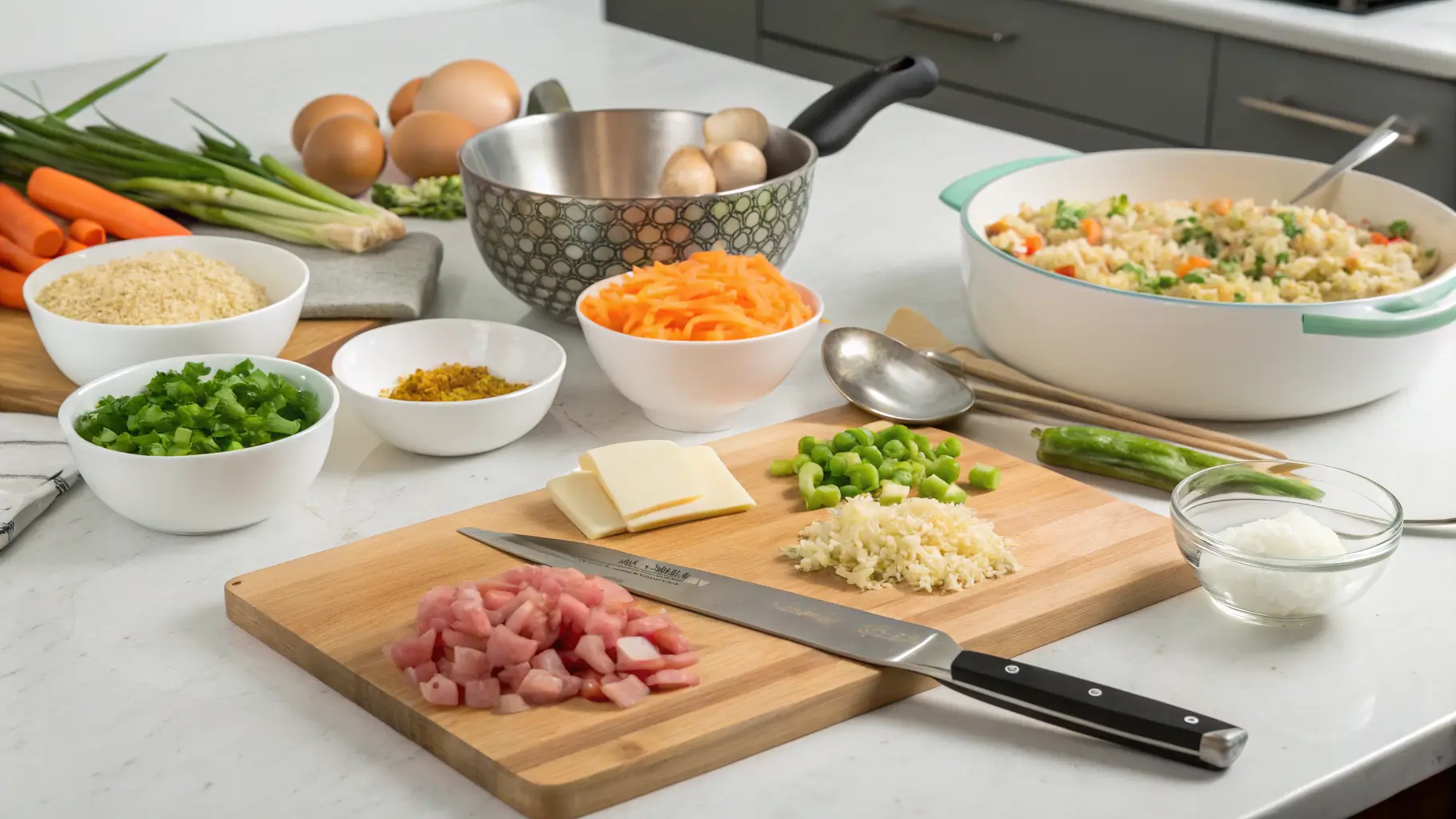 yangzhou fried rice steps 1